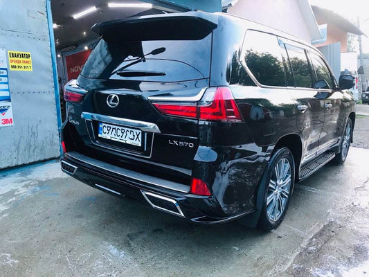Cover on the end of the rear bumper (2016+, 2 pcs) for Lexus LX570/450d - Reelken Auto