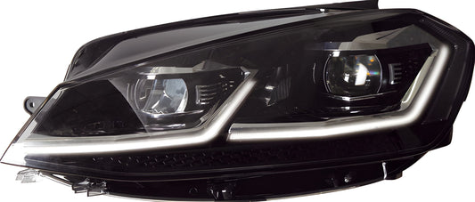 Front Headlights Silver FullLed Style 2017+ (2012-2017, 2 pcs) for Volkswagen Golf 7/E-Golf 2012-2020 - image 1