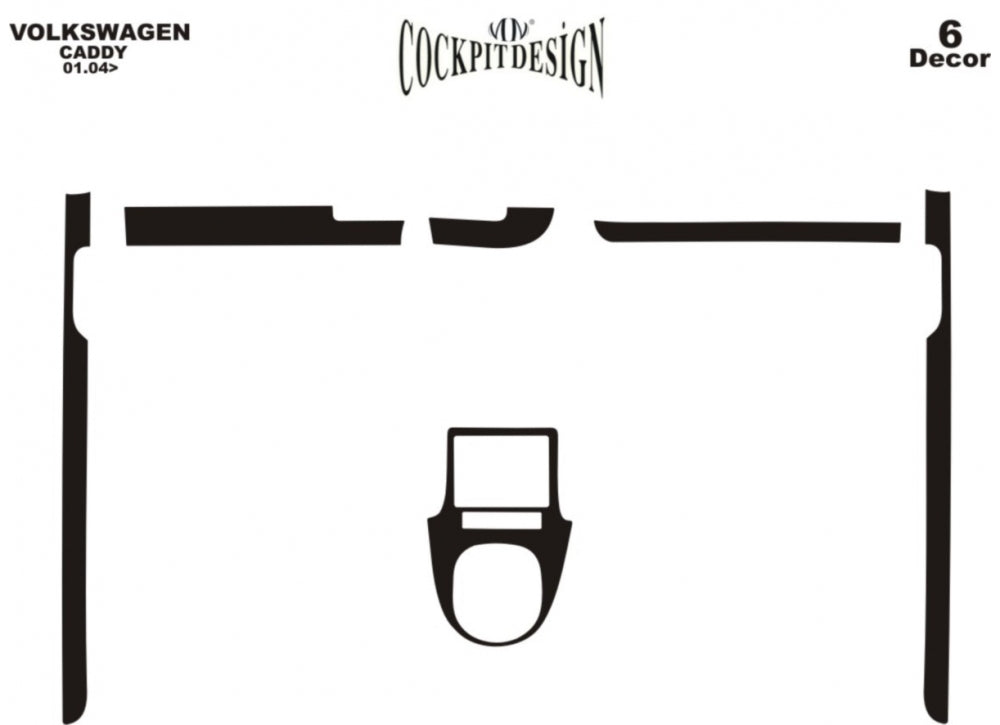 Dashboard Trim Covers (Extension) for Volkswagen Caddy 2004-2010 - image 3