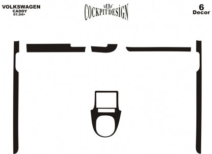 Dashboard Trim Covers (Extension) for Volkswagen Caddy 2004-2010 - image 3