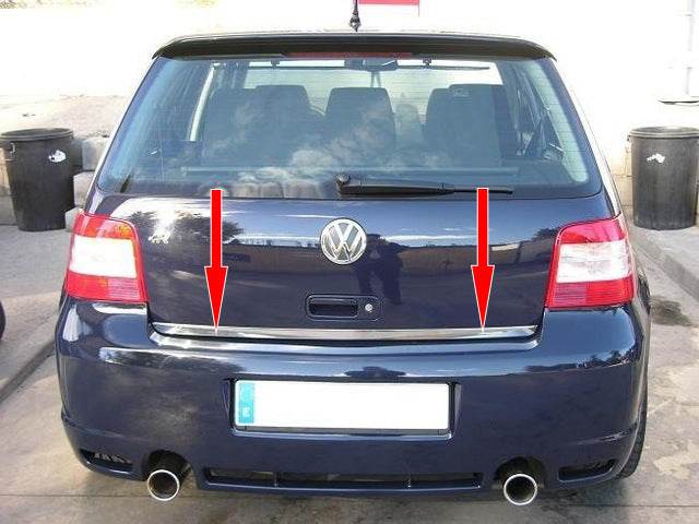 Trunk edge (stainless steel) for Volkswagen Golf 4 - Reelken Auto