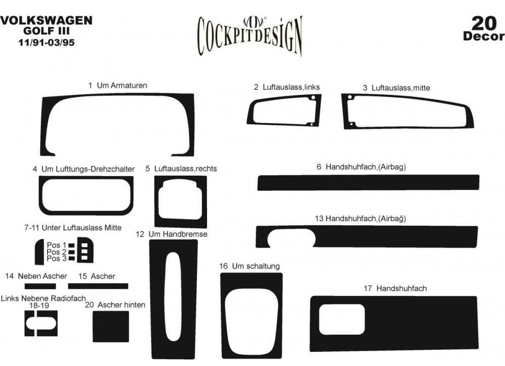Panel overlays for Volkswagen Golf 3 - image 6
