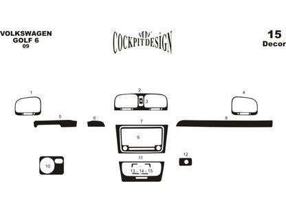 Dashboard Trim Cover (Main) for Volkswagen Golf 6 2008-2014 - image 3