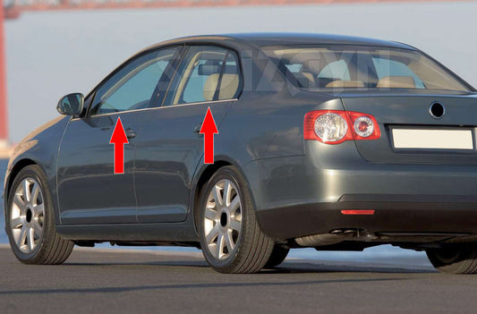 The outer edging of the glass (4 pieces, stainless steel) for Volkswagen Jetta 2006-2011 - image 1