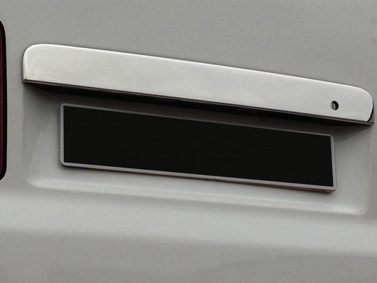 Stainless steel trim above license plate for rear swing doors for Volkswagen T5 2010-2015 - image 2