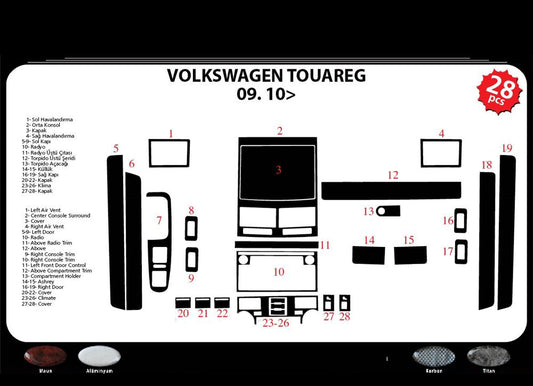 Panel overlay for Volkswagen Touareg 2002-2010 - image 2