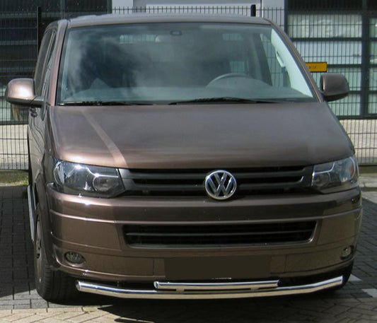 Front double bull bar 60/48mm (stainless steel) for Volkswagen T5 2010-2015 - image 1