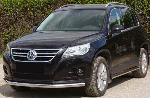 Front protection ST008 (stainless) for Volkswagen Tiguan 2007-2016 - Reelken Auto