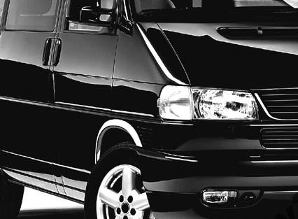 Fender flares (4 pcs, stainless steel) for Volkswagen T4 Caravelle/Multivan 1990-2003 - image 3