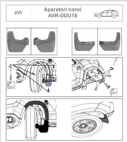 Mudguards (4 pcs) for Renault Duster 2018-2024 - Reelken Auto