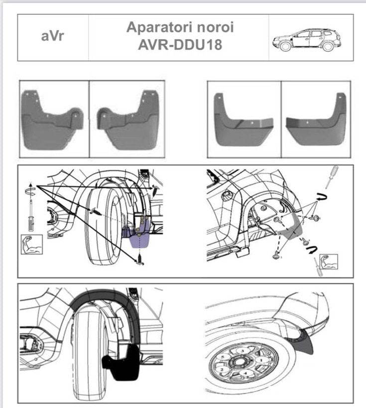 Mudguards (4 pcs) for Dacia Duster 2018-2024 - Reelken Auto
