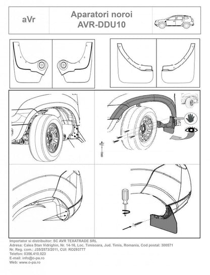 Mudguards (4 pcs) for Dacia Duster 2008-2018 - Reelken Auto