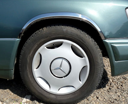 Fender Trim 1989-1995 (4 pcs, Stainless Steel) for Mercedes E-сlass W124 1984-1997 - image 2