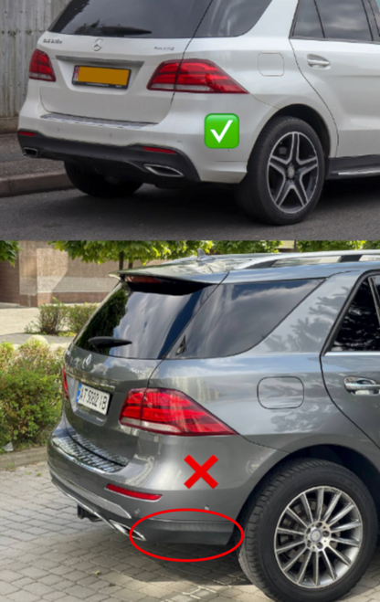 Rear diffuser for GLE (GLE63 design) for Mercedes GLE/ML сlass W166 2011-2018 - image 10