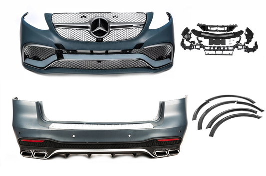 GLE63 AMG body kit (with rear bumper) for Mercedes GLE/ML class W166 - image 2