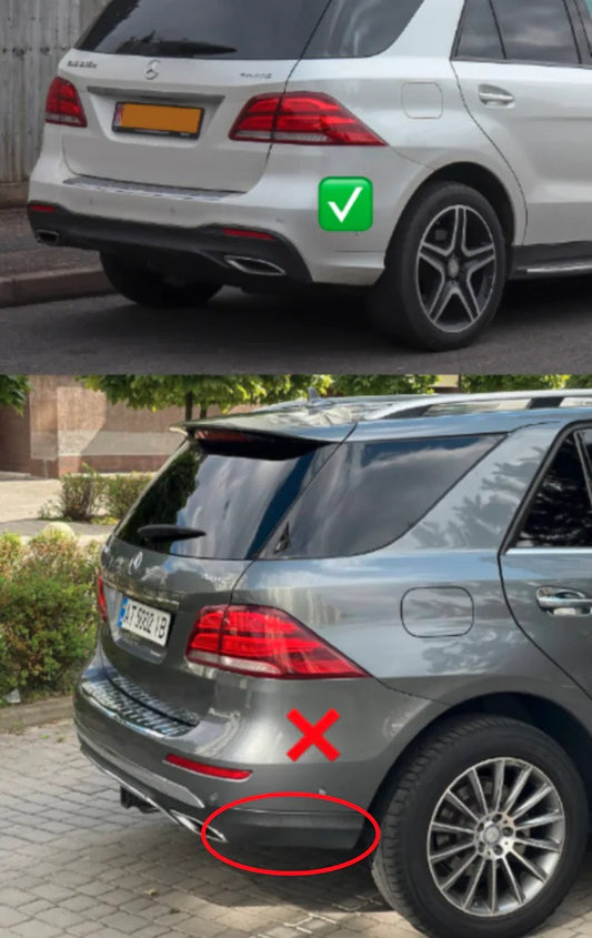 Rear diffuser for GLE (GLE63 Black design) for Mercedes GLE/ML class W166 - image 1