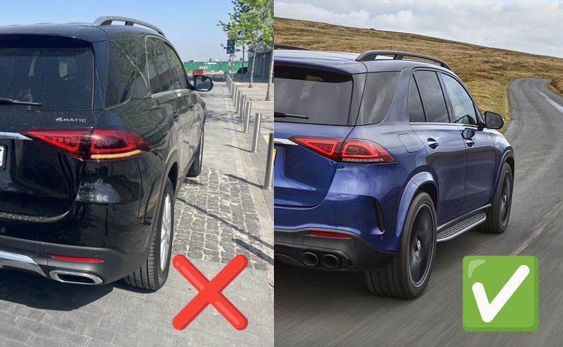 Rear Diffuser GLE63 AMG (with Chrome Tips) for Mercedes GLE W167 2018- - image 4