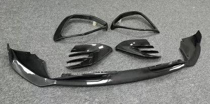 Front bumper extensions (for GLE53/AMG-Line 2023+, Carbon) for Mercedes GLE W167 2018- - image 2