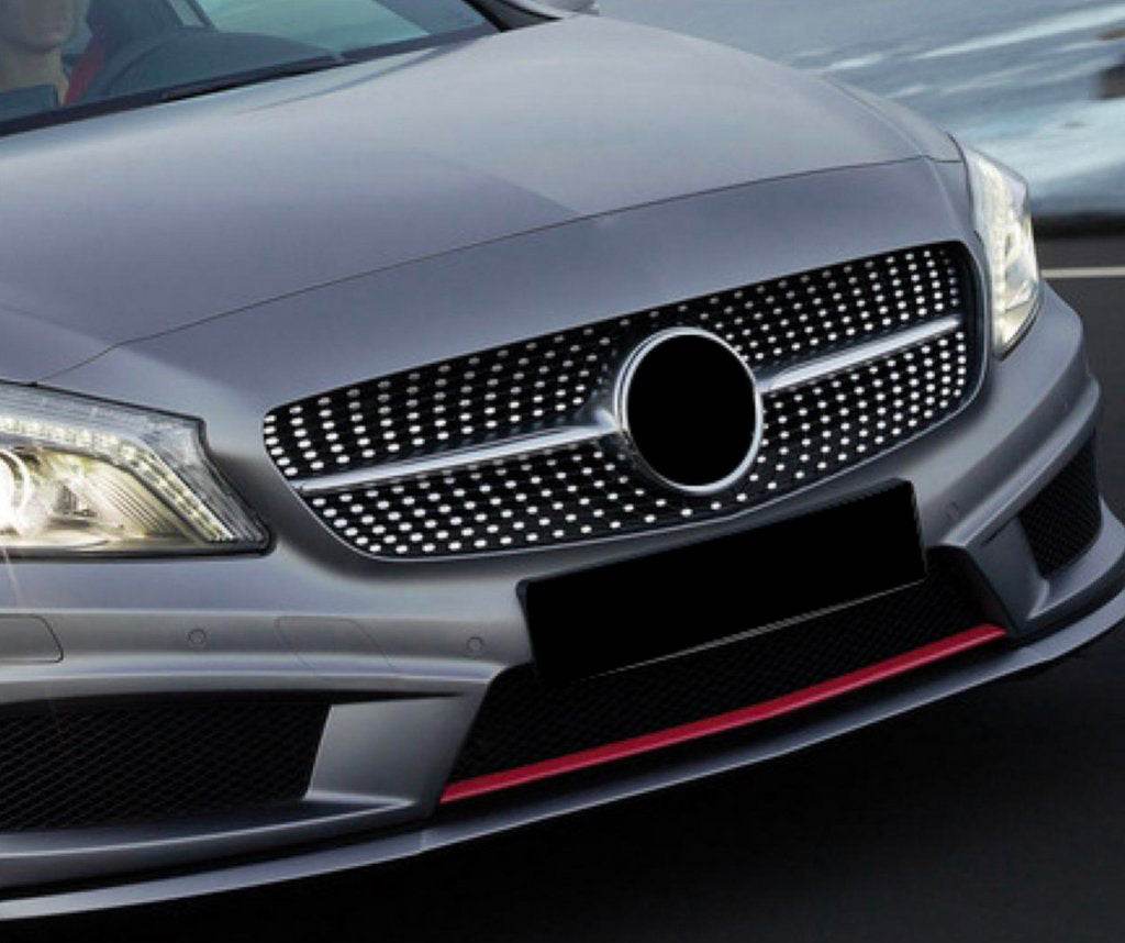 Front grill Diamond SIlver (2015-2018) for Mercedes A-class W176 2012-2018 - Reelken Auto