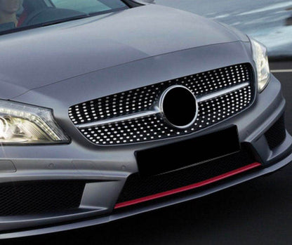 Front grill Diamond SIlver (2015-2018) for Mercedes A-class W176 2012-2018 - Reelken Auto