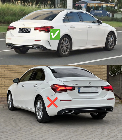 Rear diffuser with exhaust tips (Design A45 SD) for Mercedes A-сlass W177 2018- - image 1