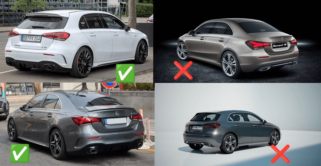 Mudguards under the original AMG / A35 (4 pieces) for Mercedes A-class W177 2018↗ - Reelken Auto