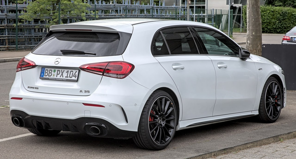 Rear diffuser with exhaust tips (Design A35 HB) for Mercedes A-сlass W177 2018- - image 1