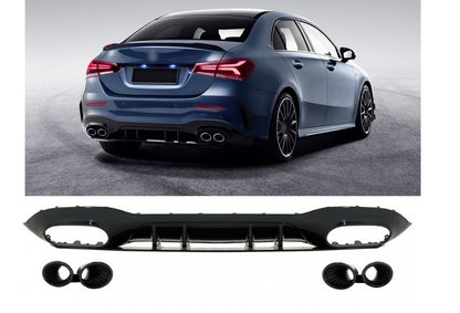 Rear diffuser with exhaust tips (Design A45 SD) for Mercedes A-сlass W177 2018- - image 7
