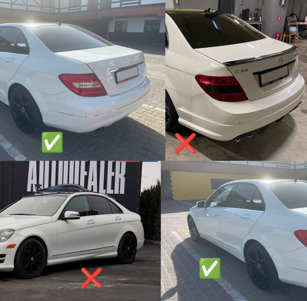 Original Mud Flaps Premium 2011-2014 (4 pcs) for Mercedes C-class W204 2007-2015 - image 3