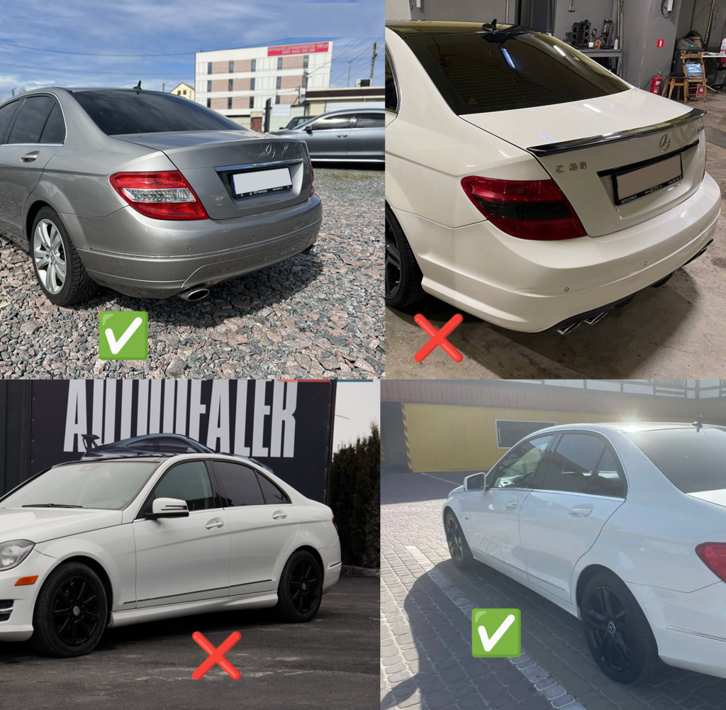 Original Mud Flaps Premium 2007-2011 (4 pcs) for Mercedes C-class W204 2007-2015 - image 3