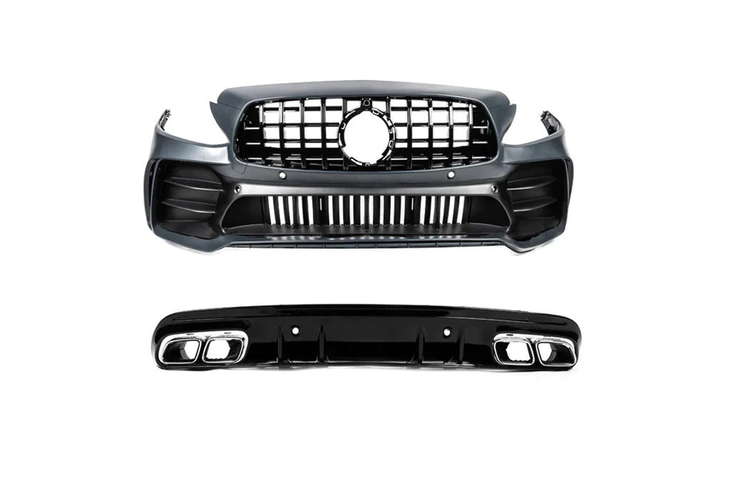 Body kit with rear diffuser (Black Mamba C63GT design) for Mercedes C-сlass W205 2014-2021 - image 2