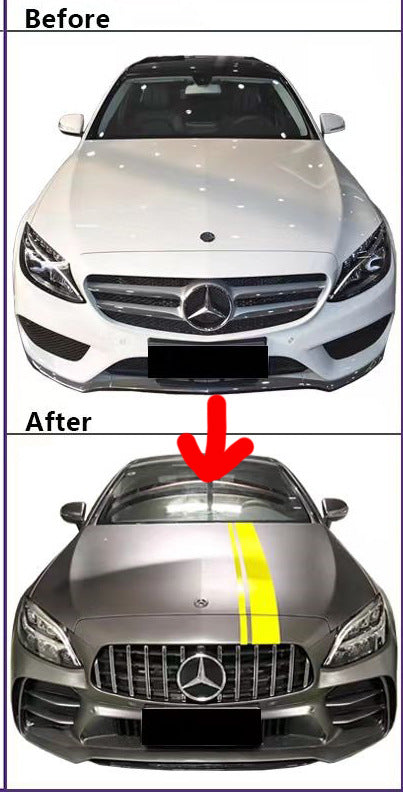 Body kit with full rear bumper (Black Mamba C63GT design) for Mercedes C-сlass W205 2014-2021 - image 10