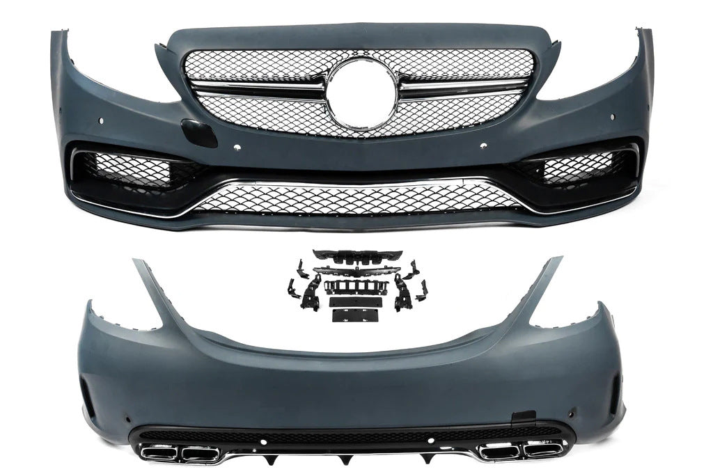 Body kit with full rear bumper (AMG C63-designs 2014-2018) for Mercedes C-сlass W205 2014-2021 - image 5