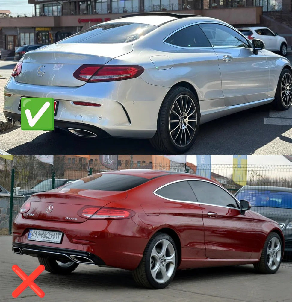 Body kit with diffuser for Coupe (AMG C63-design 2018-2021) for Mercedes C-сlass W205 2014-2021 - image 3