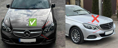 Diamond Silver front grille (for Avantgarde and AMG-Line, 2013-2016) for Mercedes E-class W212 2009-2016 - Reelken Auto