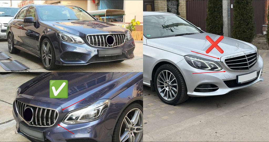 Front Grille GT Panamericana (for Avantgarde and AMG-Line, 2013-2016) for Mercedes E-сlass W212 2009-2016 - image 5