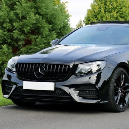 Front Grille GT Panamericana Black (for Avantgarde/AMG-Line/E43 AMG/E53 AMG 2016-2020) for Mercedes E-сlass W213 2016-2023 - image 1