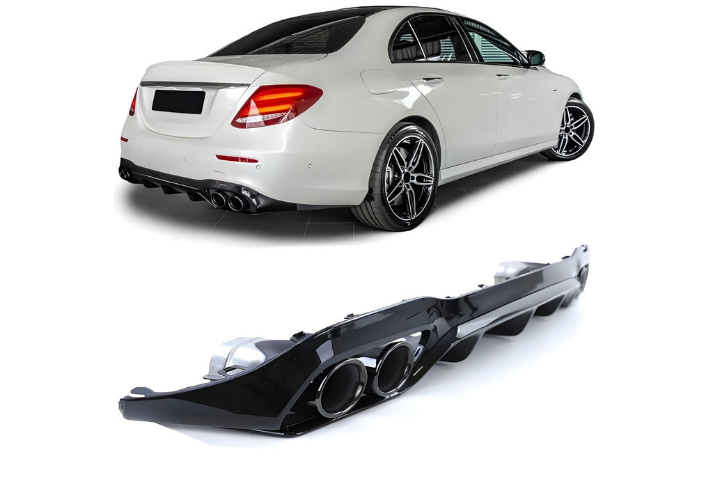 Rear diffuser with exhaust tips (Design E53) for Mercedes E-сlass W213 2016-2023 - image 1