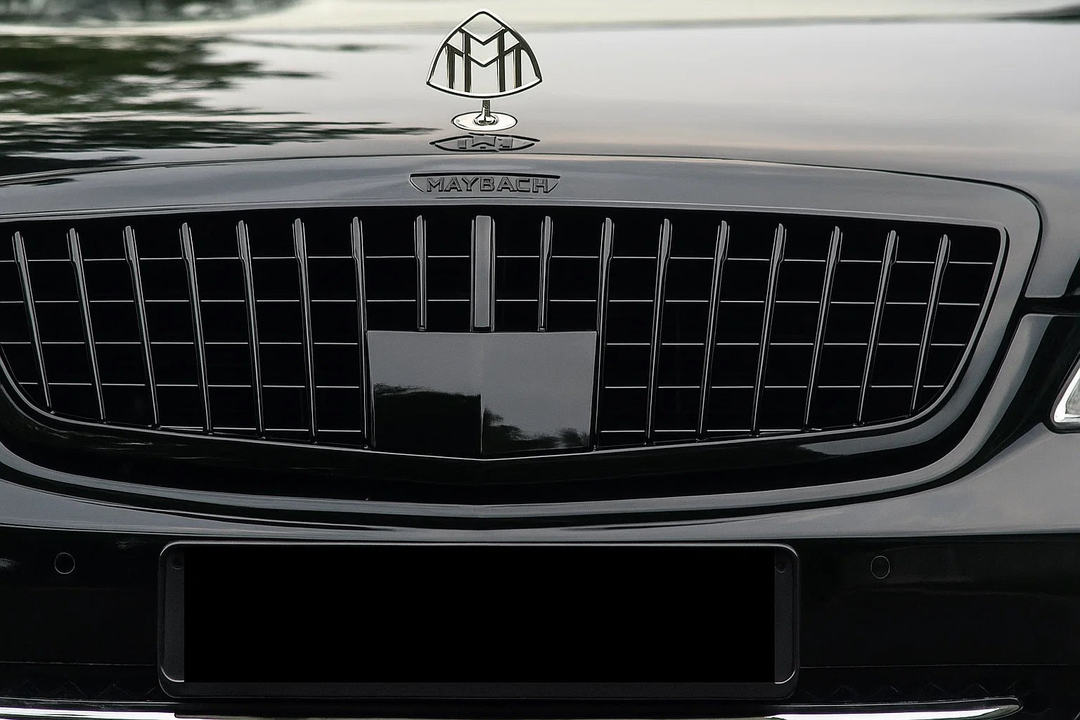 Maybach Black Front Grille for Mercedes S-сlass W221 2005-2013 - image 1