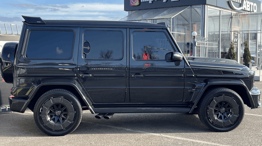 Black moldings in assembled form (2019 design) for Mercedes G class W463 1990-2018 - Reelken Auto