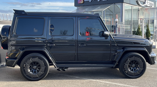 Black door moldings pre-assembled (2019 design) for Mercedes G сlass W463 1990-2018 - image 2