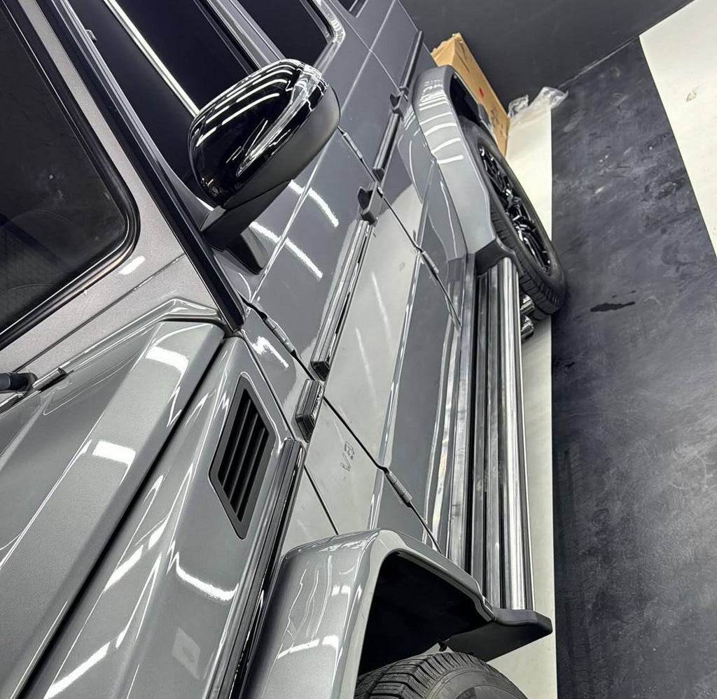 Black moldings in assembled form (2019 design) for Mercedes G class W463 1990-2018 - Reelken Auto
