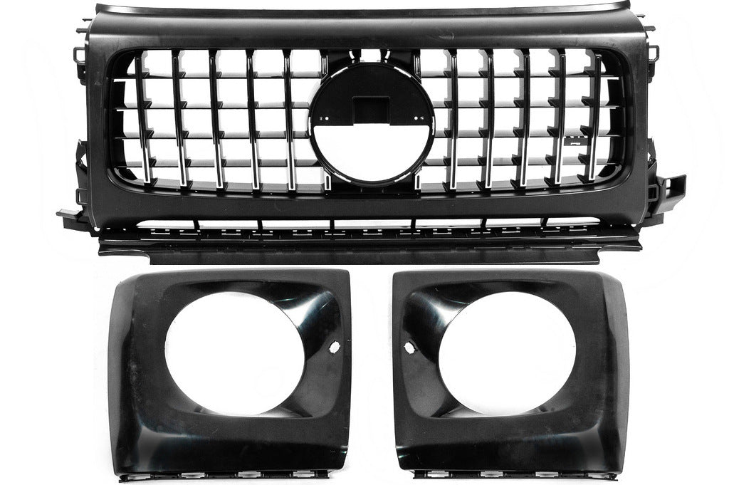 Front grille with headlight surrounds G63 AMG 2018-style (for cars with facelift kit installed) for Mercedes G сlass W463 1990-2018 - image 1