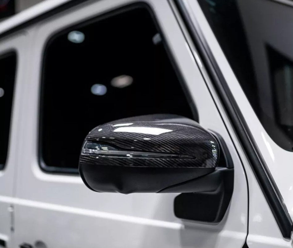 Carbon Mirror Covers (2 pcs) for Mercedes G сlass W463 2018-2024 - image 1