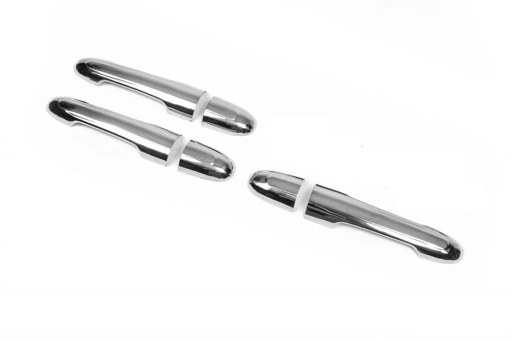 Door handle covers without keyhole (3 pcs, stainless steel) for Mercedes Vito W639 2004-2014 - image 1