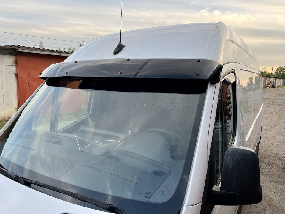 Windshield Visor (black gloss, 5mm) for Mercedes Sprinter W907/W910 2018- - image 1