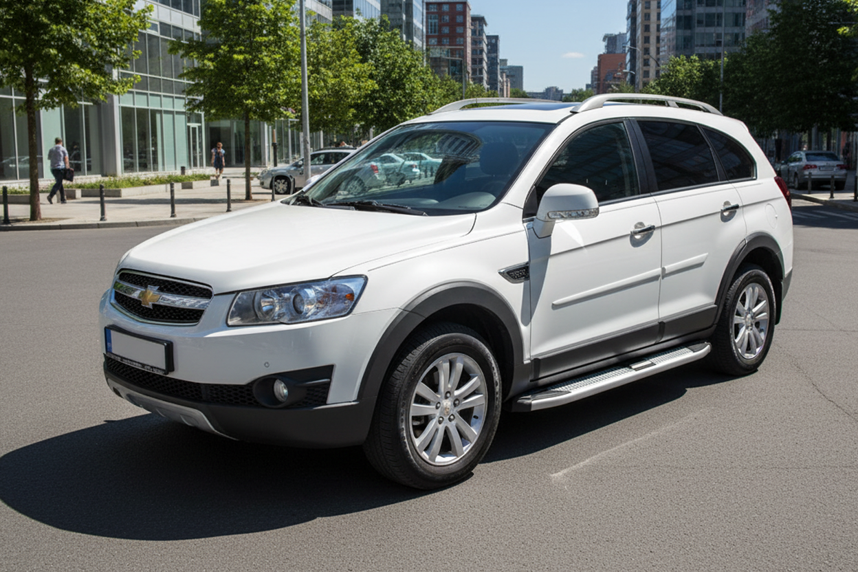 Side Steps Mevsim Grey (2 pcs, Aluminum) for Chevrolet Captiva 2006-2019 - image 1