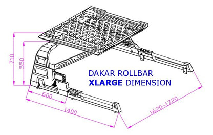Dakar Roll Bar with LED (without roll cover) for Volkswagen Amarok 2010-2022 - image 4