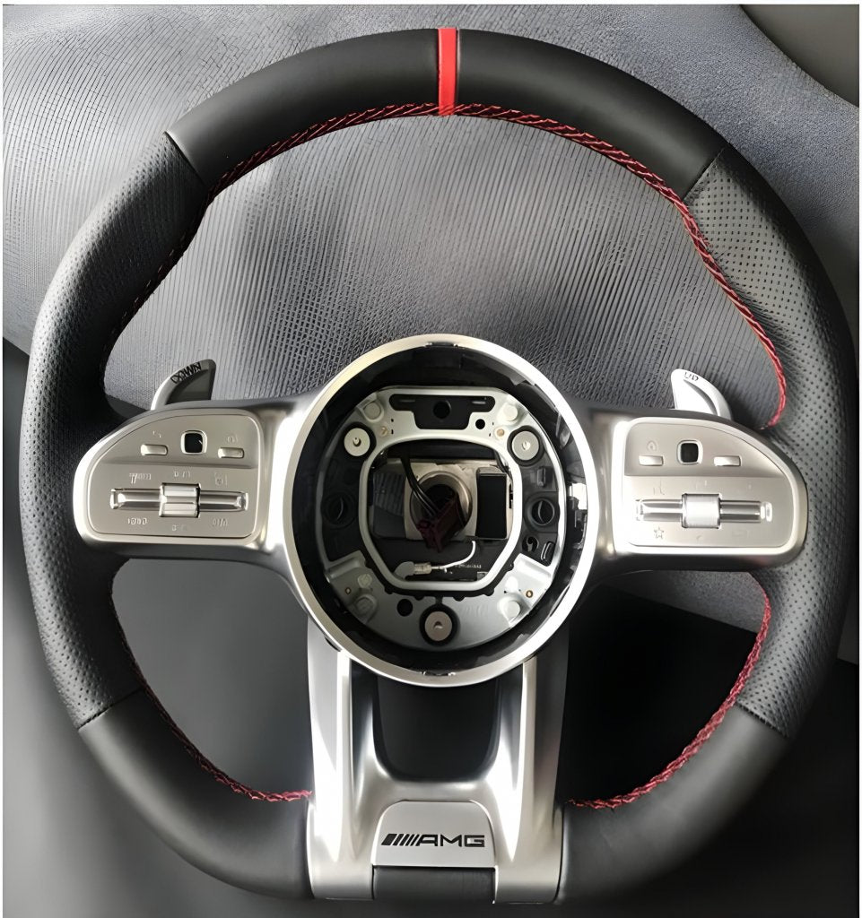 Steering Wheel AMG-Style (Black + Red) for Mercedes CL-class C216 2006-2014 - image 1