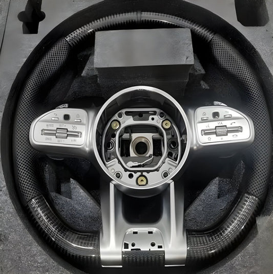 Steering Wheel AMG-Style (Carbon + Grey Buttons) for Mercedes CL-class C216 2006-2014 - image 1